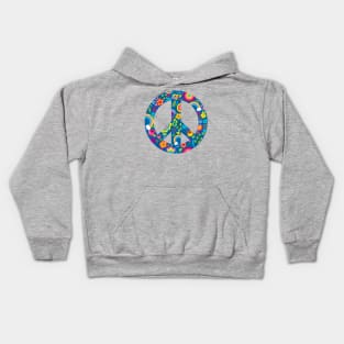 Groovy Nature Peace Sign Kids Hoodie